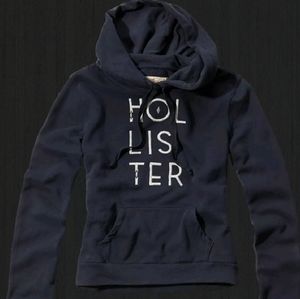 Hollister Womens Navy Pullover Hoodie